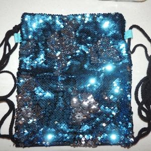 NEW Blue/Silver Sequin Shift Glitter Backpack